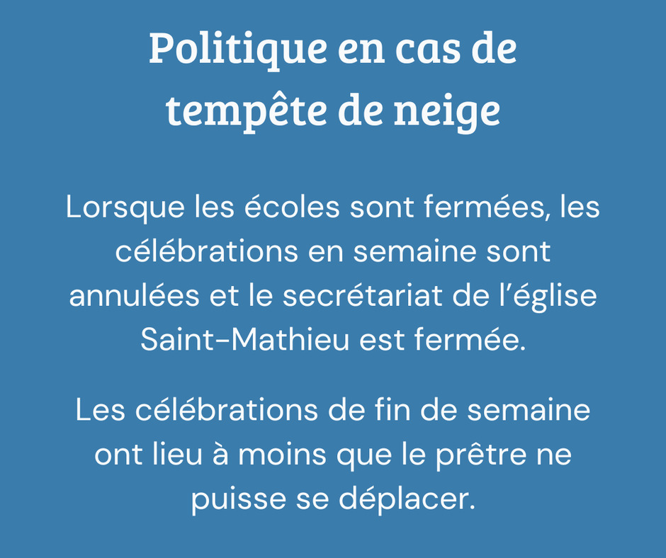 Politique en cas de tempête de neige