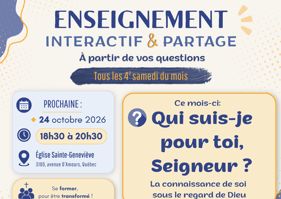 Communauté de l’Amen t’invite à une soirée d’enseignement et de partage