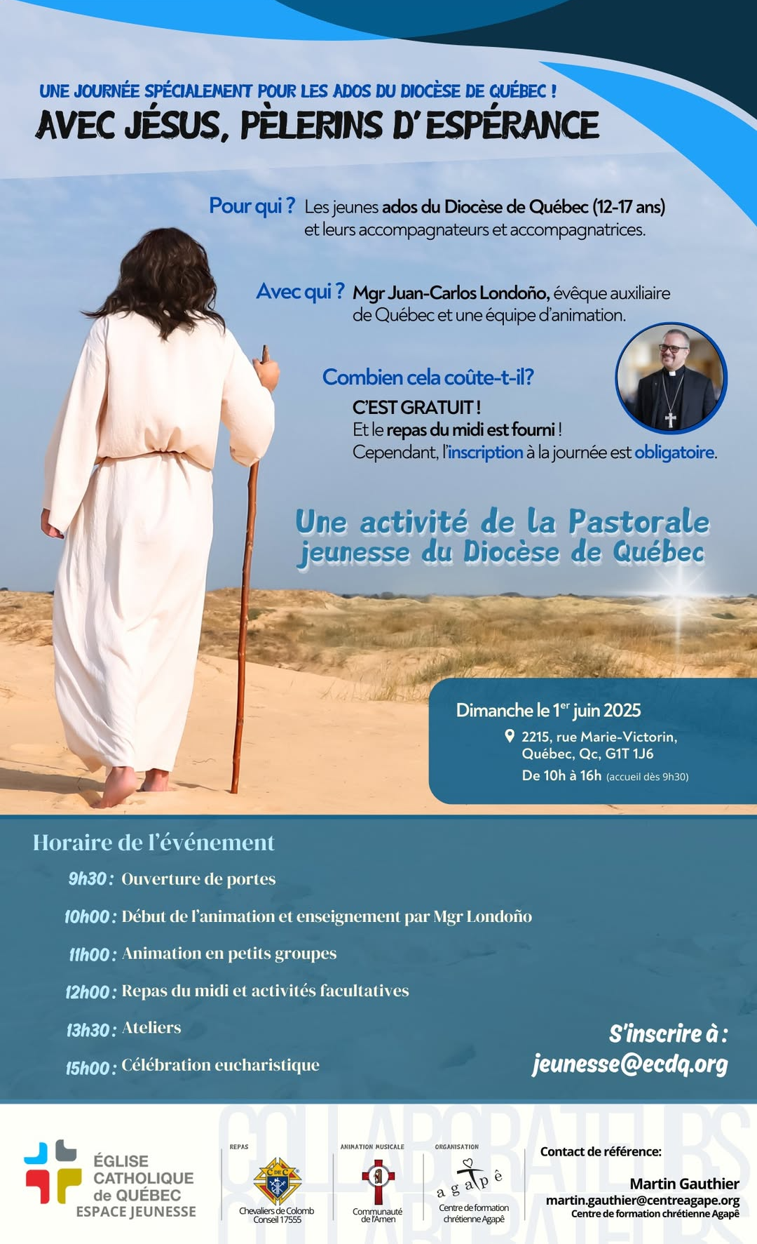 Avec Jésus, pèlerins d'espérance - Une journée spécialment pour les ados du diocèse de Québec.